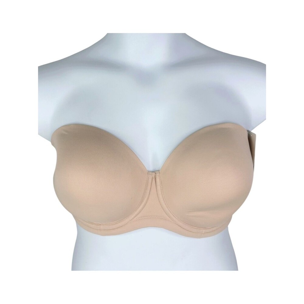 NWT Wacoal Red Carpet Full Figure Underwire Strapless Bra sz 36G * Sand Beige